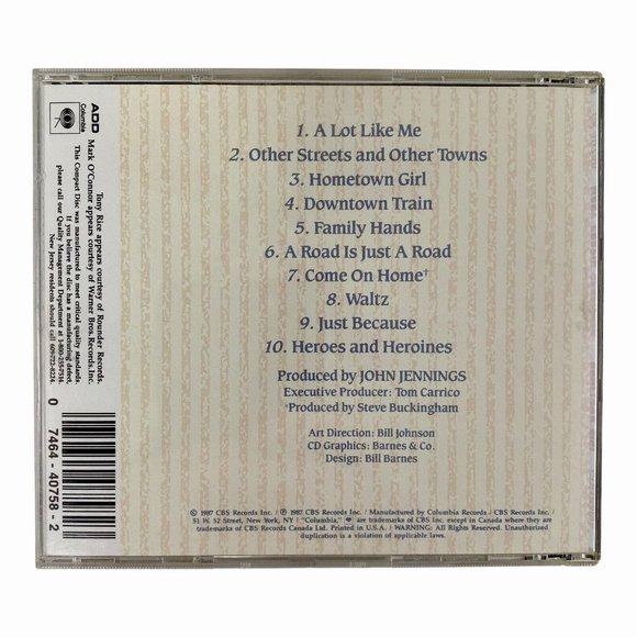 Mary-Chapin Carpenter: Hometown Girl (CD, 1989 CBS Records) Folk, Country - Picture 2 of 4